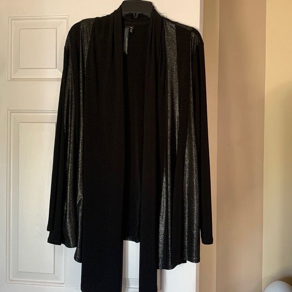 Open front fly away cardigan very dressy with sparkle